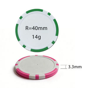 Jetons de poker en plastique écologiques personnalisés en gros, multi-tailles 40 mm, haute qualité, valeurs personnalisées pour les casinos et salles de poker - Product Image 3