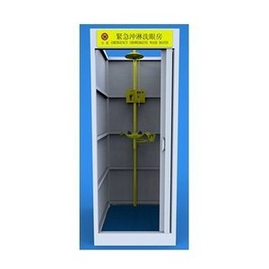 Estación de Ducha de Emergencia Vertical de Acero Inoxidable Osmit Osm304, Equipo de Seguridad Personalizado para Lavado de Ojos - Product Image 4