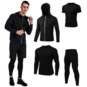 Chemises de compression pour hommes, manches longues, pour musculation, football, entraînement sportif, séchage rapide, course à pied, fitness, automne - Product Image 2