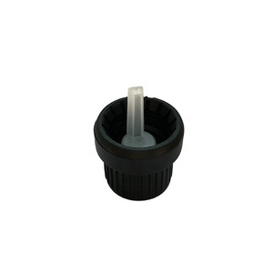 Bouchon compte-gouttes Euro 18mm noir inviolable chapardeur bouteille d'huile essentielle bouchon à vis <span class=keywords><strong>en</strong></span> plastique avec insert compte-gouttes court - Product Image 5