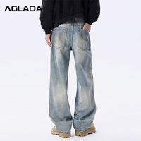 2026 Chine Élégant Personnalisé Rookies dos Pantalons largos pour hommes grandes tailles, vente en gros, en vrac, pas cher, en coton, style baggy, type jean