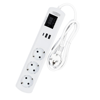 TOMZN TOSVA-16LM EU-Steckdose 3 Wechselstrom steckdosen 2 USB 1 Typ C oder 4 Wechselstrom steckdosen Auto Voltage Current Protector 220V Einstellbar 16A