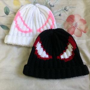 หมวกบีนนี่ถักไหมพรมแบบหนาสำหรับผู้ชาย ปี 2026 ผลิตตามสั่งจากผู้ผลิต ทำจากผ้าฝ้าย <span class=keywords><strong>ส</strong></span>ีน้ำตาล ชมพู <span class=keywords><strong>ส</strong></span>ไตล์โกธิค ลายถักโครเชต์ลายใยแมงมุม - Product Image 2