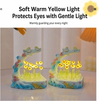 Kit de lampe de nuit en forme de tournesol à faire soi-même, lampe de table florale, cadeau d'anniversaire pour fille