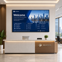 Écran commercial ultra HD 86 pouces à cadre fin pour aéroport, centre commercial, hôtel, affichage numérique LCD mural 86 pouces