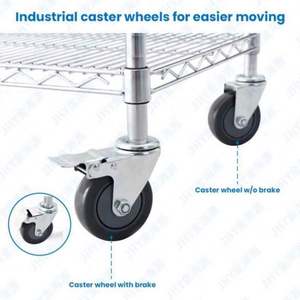 Unidad de estantería de acero NSF Estantes de exhibición de alambre Estantes de malla de alambre Estante de alambre resistente duradero Estantes cromados - Product Image 4