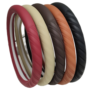 Fourniture d'usine directement couverture de volant de voiture chauffante en cuir PU PVC - Product Image 1