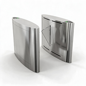 ประตูหมุนแบบ Flap Turnstile ทำจากสแตนเลส พร้อมระบบ IC RFID ระบบจดจำใบหน้า เซ็นเซอร์อินฟราเรด สำหรับทางเข้า-ออกของผู้โดยสารในสถานีรถไฟฟ้าใต้ดินและสนามบิน - Product Image 1