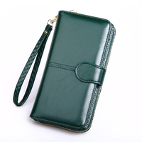 Drop pengiriman grosir harga pabrik kapasitas besar kulit Pu multifungsi wanita ritsleting dompet Clutch panjang