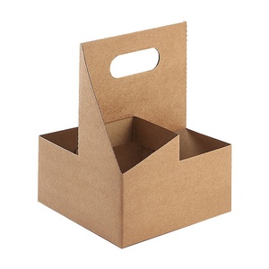 Custom logo Print Take Away Cardboard <strong>Paper</strong> <strong>Cup</strong> Holder Travel Tray Cardboard Standing Dr 1 <strong>2</strong> 4 6 Corrugated <strong>Paper</strong> <strong>Cup</strong> Holder - Product Image 1