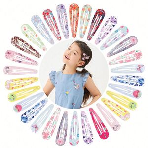 Cute Children's Candy Color European-American Style Sequins Hair Accessories BB Clip 8223 Painted Water Drop Edge Metal YOKIKIDS - Product Image 5