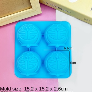 Moules <span class=keywords><strong>en</strong></span> <span class=keywords><strong>silicone</strong></span> <span class=keywords><strong>en</strong></span> forme de cube et de dessin animé pour la fabrication de savon et de bougies - Réutilisables, résistants à la chaleur, démoulage facile - Product Image 4
