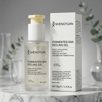 Gel exfoliant AHA fermenté 100% végétalien, à base de plantes durables, gel exfoliant doux, respectueux de l'environnement, base éclaircissante pour la peau, biologique