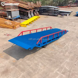 Kurze mobile 5 Tonnen Container Ladedock 6M Yard Rampen aus Stahl Mobile Hydraulic Adjusta ble Loading Dock Rampe zum Verkauf