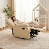 360 °   Fauteuil inclinable pivotant à dossier manuel avec poche latérale, fauteuil de relaxation rembourré pour salon et home cinéma