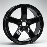 JJSEES Jantes de voiture forgées sur mesure à 5 branches, 18-22 pouces, finition noir brillant ou mat, entraxes 5x112 5x114.3, ET personnalisé pour Audi BMW Tesla Toyota Honda