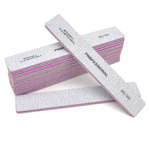 Lima de Uñas Profesional Rectangular 80/80 Zebra 100/180, Lima Cuadrada para Manicura, Herramienta de Pulido y Modelado, Venta al por Mayor, Suministro OEM - Product Image 2