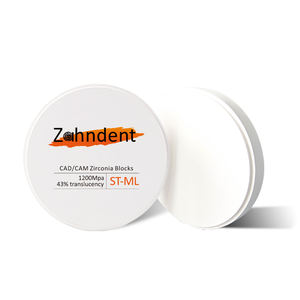 Zahndent <span class=keywords><strong>cad</strong></span> <span class=keywords><strong>cam</strong></span> 43% traslucenza laboratorio dentale in ceramica zirconia blocco multistrato per OEM ODM - Product Image 6