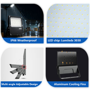 Reflectores COB Comerciales de 150W, Carcasa de Aleación de Aluminio, IP66, Ángulo de Haz de 60°, Garantía de 3 Años para Estacionamientos y Campos Deportivos - Product Image 5