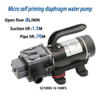 Pompe à diaphragme miniature haute pression 12V 24V 160PSI, pompe de surpression