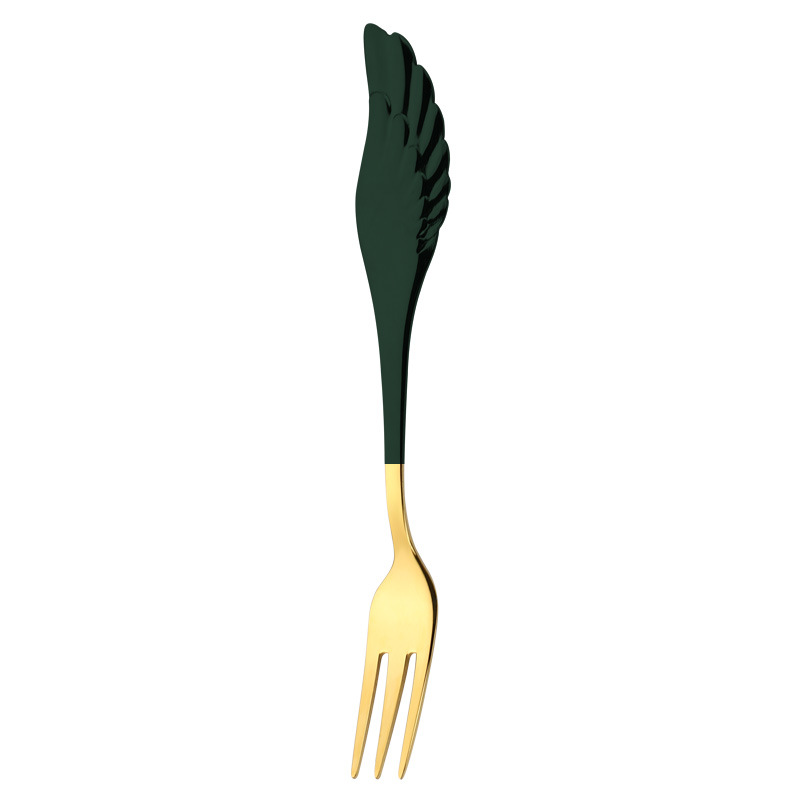 Tenedor alado - Oro verde oscuro