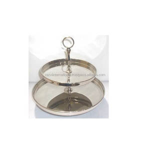 Support à gâteau rond en aluminium martelé, écologique, passe au lave-vaisselle, élégant, outils et accessoires de service pour gâteaux - Product Image 3