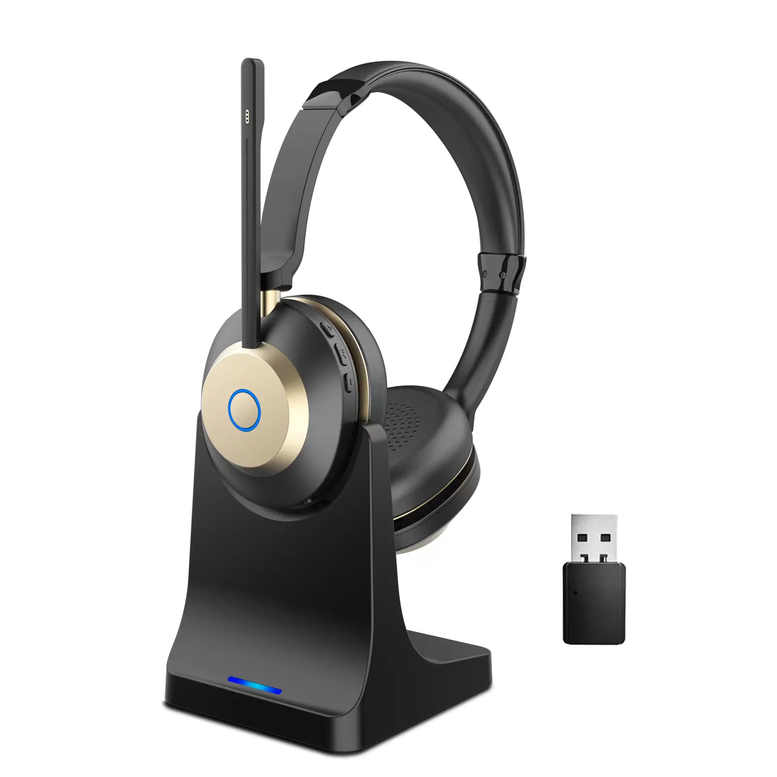 Hot Sell Bluetooth Headset Phone Headset Headphone With Microphone , Wired Headphone With Microphone Option