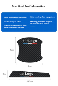 Customizável Logo Fibra De Carbono Carro Porta Guarda Adesivos Universal Anti-Colisão e <span class=keywords><strong>Design</strong></span> Resistente a Riscos - Product Image 6