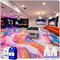 Kit Pelapis Epoxy Metalik Self-Leveling 100% Solid High Gloss untuk Lantai Beton