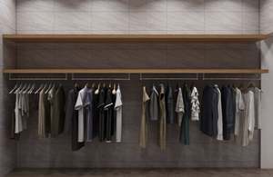 Armario Moderno de Madera con Barra para Colgar Ropa y Múltiples Cajones, Estantes Ajustables Independientes, Mueble para el Hogar Duradero y Ecológico - Product Image 3