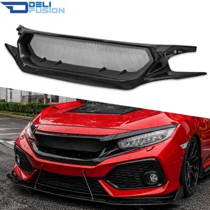 Parrilla Delantera de Fibra de Carbono Estilo JS para Honda Civic Type R FK8 2017-2020, Piezas de Auto - Product Image 1