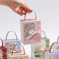 Boîte Cadeau Vide de Luxe en Gros avec Ruban de Perles et Poignée pour Mariage, Fiançailles, Baby Shower, Fête et Cadeaux Personnalisés