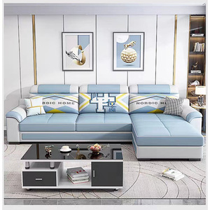 Phòng Khách Mới Ghế <span class=keywords><strong>Sofa</strong></span> Đồ Nội Thất Thiết Kế Hiện Đại Vải <span class=keywords><strong>Sofa</strong></span> Giường Ngồi Có Thể Ngả Cắt <span class=keywords><strong>Sofa</strong></span> Bộ 5 Chỗ Ngồi - Product Image 6