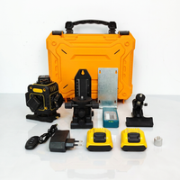 Niveau laser professionnel 4D à faisceau vert 12/16 lignes, auto-nivelant, haute précision, outil de mesure de ligne verticale avec récepteur