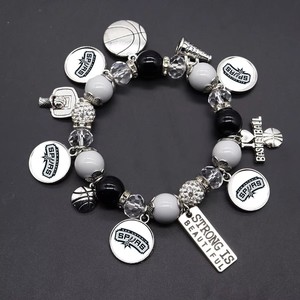 Bracelet élastique perlé avec pendentif en alliage de zinc des New York Knicks, bijou de championnat de basketball sportif - Product Image 2