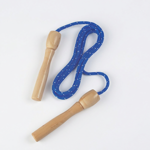 Corde à sauter légère et réglable avec poignée en bois, différentes longueurs, durable, pour l'exercice et le fitness, unisexe, emballage portable - Product Image 2