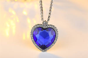 <span class=keywords><strong>Collier</strong></span> <span class=keywords><strong>Titanic</strong></span> bleu cœur d'océan, pendentif, vente en gros, - Product Image 4