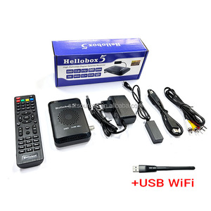 Hellobox 5 kỹ thuật số thu vệ tinh với USB wifi Dongle scam + cccam Newcam USB 2.0 Full HD DVB S2 hellobox5 - Product Image 6