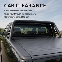 Couverture de benne rétractable OEM pour camion, couvercle de benne rigide noir mat, poignée intégrée, compatible barre de sport, faible MOQ