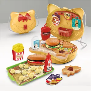 Çocuk crossbody çanta playhouse Hamburger mutfak oyuncaklar tane tane tane tane tane tane tane sırt çantaları mutfak erkek ve kız ücretsiz oyuncaklar