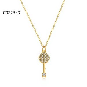 สร้อยคอแฟชั่นประดับเซอร์โคเนีย C0225 สำหรับผู้หญิง เครื่องประดับคุณภาพสูง - Product Image 2