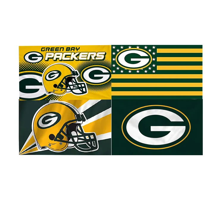 Hot Selling Double Side Afdrukken 100% Polyester Nfl Team Green Bay Packers Vlag