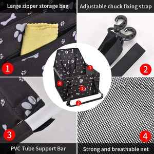 Kunden spezifische Oxford Breath able Folding Soft Washable Kleine Haustiere Hundes itz bezüge Hund Hängematte für Autos - Product Image 4