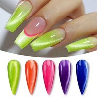 Vernis à ongles gel effet œil de chat XGM NAILS, 12 couleurs néon, effet œil de chat glacé, fluorescent, magnétique, métallique, brillant, gel UV LED pour salon et DIY