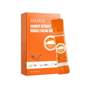 EELHOE Facial Mask Supplier Carrot Pore Purifying Bubble Facial Mask Cleaning Blackhead Tightening Brightening Skin Bubble Mask