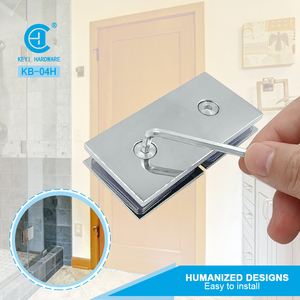 Muur Op Glas Klem Roestvrij Staal Glazen Clip Douche Matzwarte Hardware Badkamer Accessoire Glazen Houder Voor Douchescherm - Product Image 4