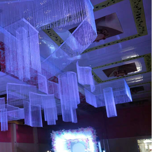 Décoration <span class=keywords><strong>de</strong></span> mariage, ligne <span class=keywords><strong>de</strong></span> franges bon marché, drapé <span class=keywords><strong>de</strong></span> plafond, <span class=keywords><strong>rideau</strong></span> <span class=keywords><strong>de</strong></span> ficelle blanche spaghetti - Product Image 2