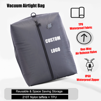 Sac de compression sous vide unisexe, étanche, hermétique, en nylon TPU écologique, 18L, organisateur de vêtements de voyage pour bagages et sacs à dos, OEM