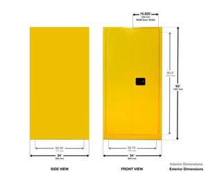 55 Gal/227L Fireproof Industrial Single <strong>Drum</strong> Storage Cabinet Metal Material For School &amp; Laboratory Use - Product Image 2