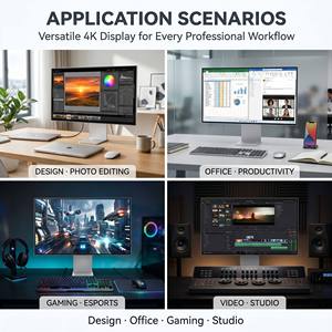 Monitor 4K de 27 Pulgadas UHD con Contraste de 2000:1, 75Hz, HDMI, DP, USB-C, Pantalla Multi-Ventana para Productividad en Oficinas Empresariales, Precio de Fábrica - Product Image 5